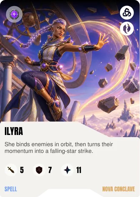 Ilyra spell card from the Nova Conclave